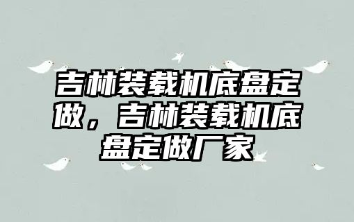 吉林裝載機底盤定做，吉林裝載機底盤定做廠家