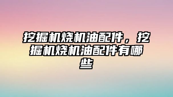 挖掘機燒機油配件，挖掘機燒機油配件有哪些