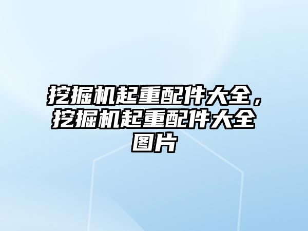 挖掘機起重配件大全，挖掘機起重配件大全圖片