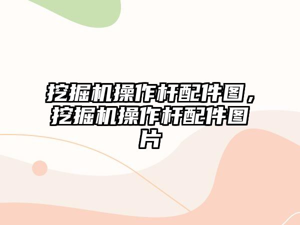 挖掘機操作桿配件圖，挖掘機操作桿配件圖片