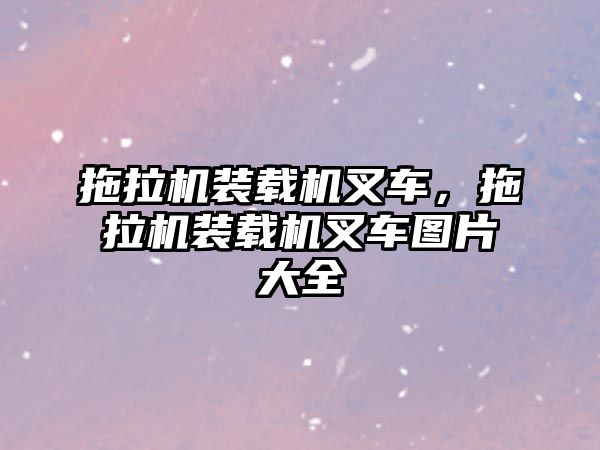 拖拉機(jī)裝載機(jī)叉車，拖拉機(jī)裝載機(jī)叉車圖片大全