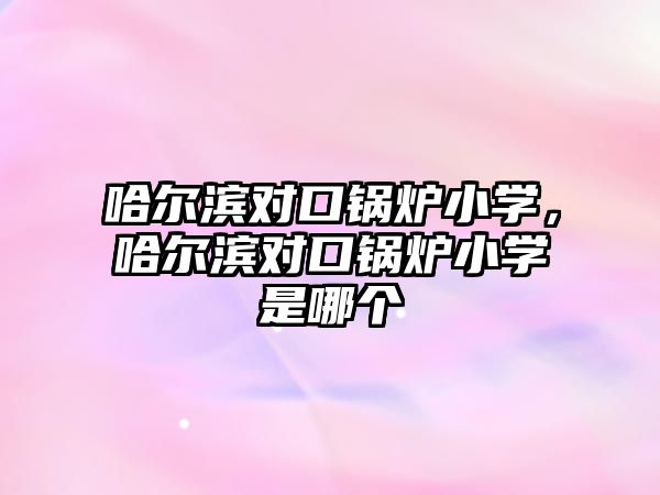 哈爾濱對口鍋爐小學(xué)，哈爾濱對口鍋爐小學(xué)是哪個