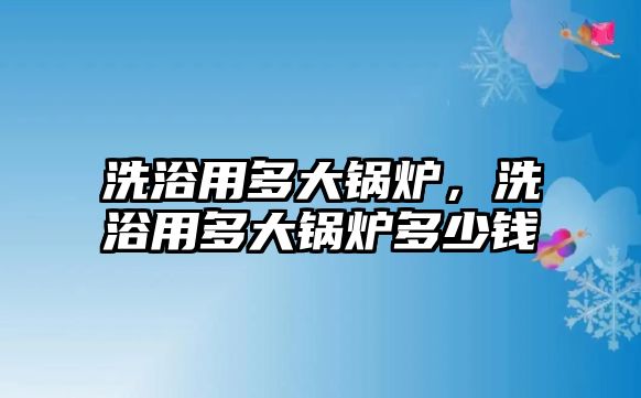 洗浴用多大鍋爐，洗浴用多大鍋爐多少錢