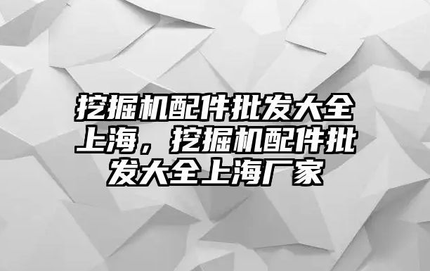 挖掘機(jī)配件批發(fā)大全上海，挖掘機(jī)配件批發(fā)大全上海廠家