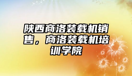 陜西商洛裝載機銷售，商洛裝載機培訓(xùn)學(xué)院