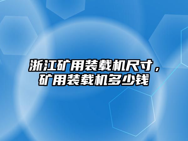 浙江礦用裝載機尺寸，礦用裝載機多少錢