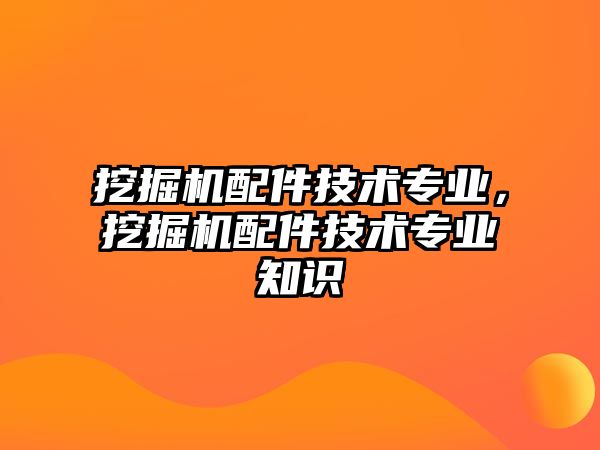 挖掘機(jī)配件技術(shù)專業(yè)，挖掘機(jī)配件技術(shù)專業(yè)知識(shí)