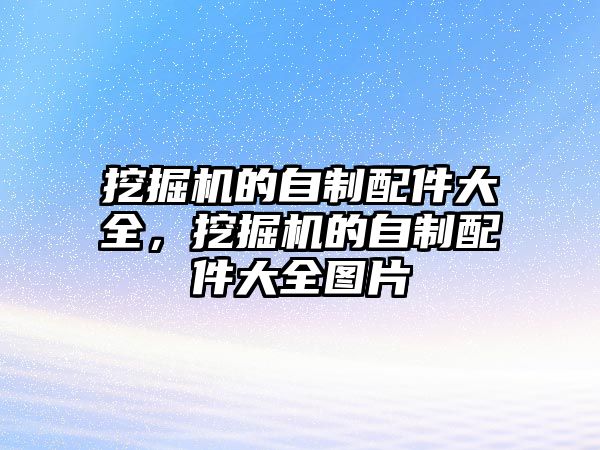 挖掘機的自制配件大全，挖掘機的自制配件大全圖片