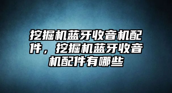 挖掘機(jī)藍(lán)牙收音機(jī)配件，挖掘機(jī)藍(lán)牙收音機(jī)配件有哪些