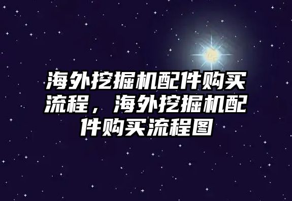 海外挖掘機配件購買流程，海外挖掘機配件購買流程圖