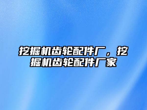 挖掘機(jī)齒輪配件廠，挖掘機(jī)齒輪配件廠家