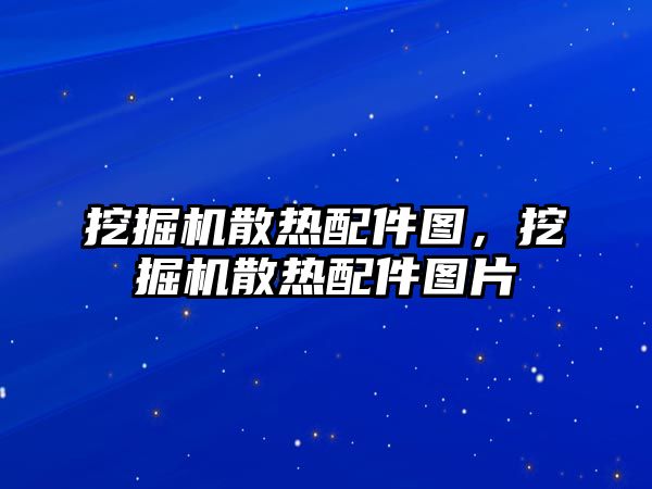 挖掘機散熱配件圖，挖掘機散熱配件圖片