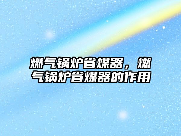 燃?xì)忮仩t省煤器，燃?xì)忮仩t省煤器的作用