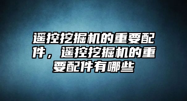 遙控挖掘機的重要配件，遙控挖掘機的重要配件有哪些