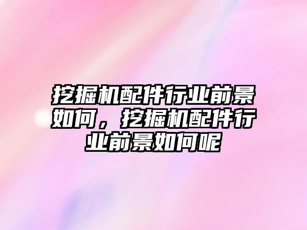 挖掘機配件行業(yè)前景如何，挖掘機配件行業(yè)前景如何呢