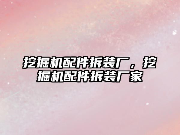 挖掘機配件拆裝廠，挖掘機配件拆裝廠家