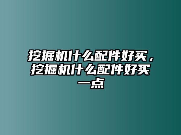 挖掘機什么配件好買，挖掘機什么配件好買一點