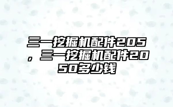 三一挖掘機配件205，三一挖掘機配件2050多少錢