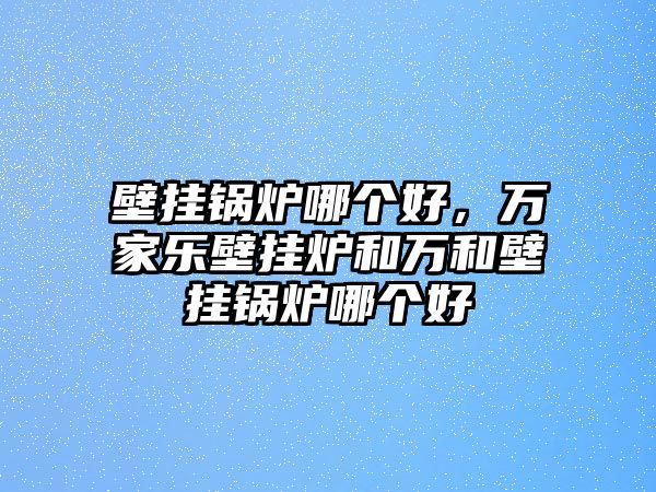 壁掛鍋爐哪個好，萬家樂壁掛爐和萬和壁掛鍋爐哪個好