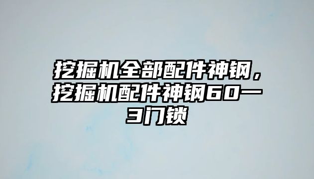 挖掘機(jī)全部配件神鋼，挖掘機(jī)配件神鋼60一3門(mén)鎖