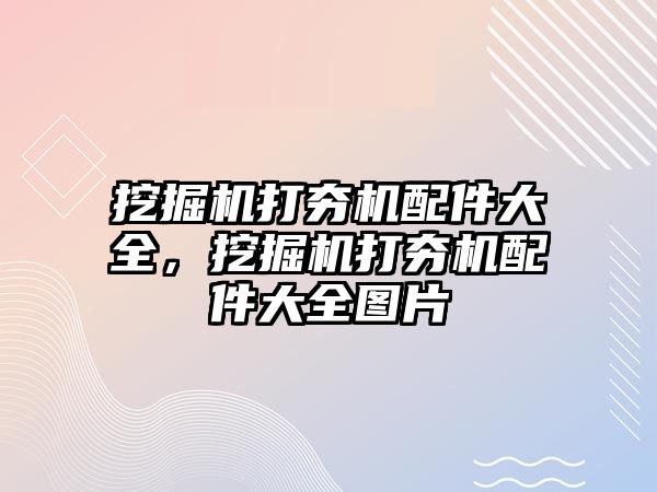 挖掘機打夯機配件大全，挖掘機打夯機配件大全圖片