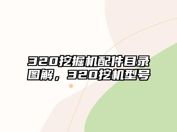 320挖掘機配件目錄圖解，320挖機型號