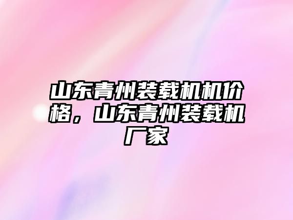 山東青州裝載機機價格，山東青州裝載機廠家