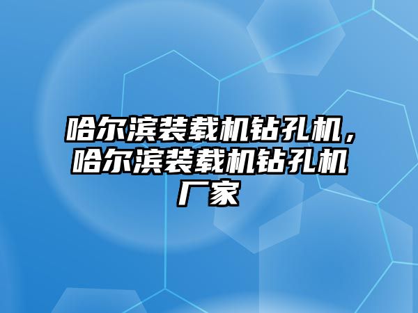 哈爾濱裝載機(jī)鉆孔機(jī)，哈爾濱裝載機(jī)鉆孔機(jī)廠(chǎng)家