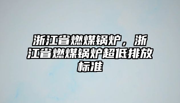 浙江省燃煤鍋爐，浙江省燃煤鍋爐超低排放標(biāo)準(zhǔn)