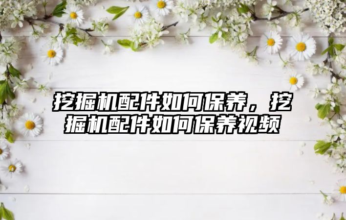 挖掘機配件如何保養(yǎng)，挖掘機配件如何保養(yǎng)視頻