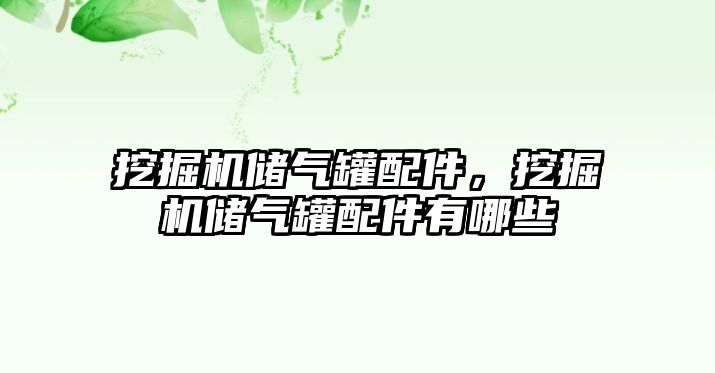 挖掘機儲氣罐配件，挖掘機儲氣罐配件有哪些