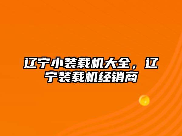 遼寧小裝載機(jī)大全，遼寧裝載機(jī)經(jīng)銷商