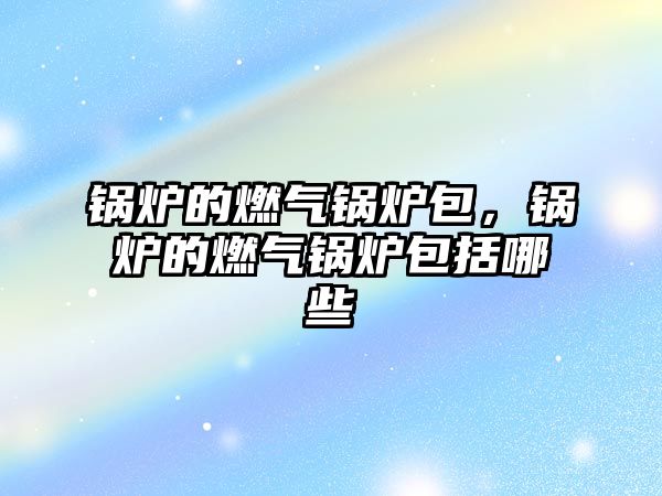 鍋爐的燃?xì)忮仩t包，鍋爐的燃?xì)忮仩t包括哪些