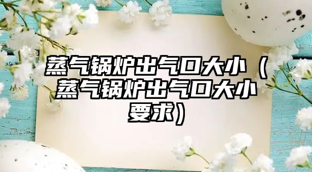 蒸氣鍋爐出氣口大?。ㄕ魵忮仩t出氣口大小要求）