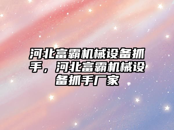 河北富霸機械設備抓手，河北富霸機械設備抓手廠家