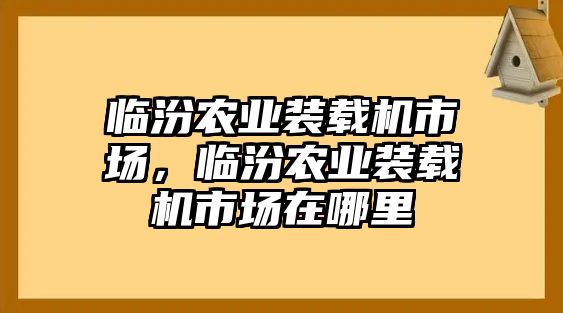 臨汾農(nóng)業(yè)裝載機市場，臨汾農(nóng)業(yè)裝載機市場在哪里