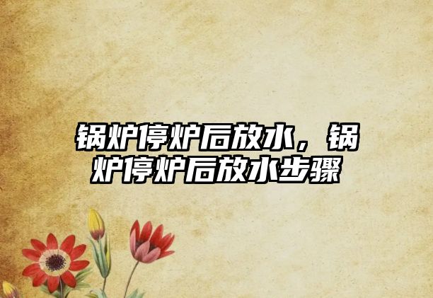 鍋爐停爐后放水，鍋爐停爐后放水步驟