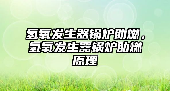 氫氧發(fā)生器鍋爐助燃，氫氧發(fā)生器鍋爐助燃原理