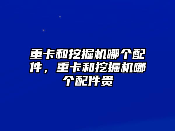 重卡和挖掘機哪個配件，重卡和挖掘機哪個配件貴