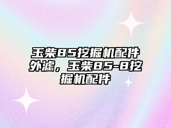 玉柴85挖掘機配件外濾，玉柴85-8挖掘機配件