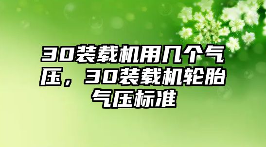 30裝載機用幾個氣壓，30裝載機輪胎氣壓標準