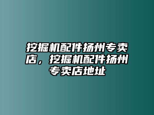 挖掘機配件揚州專賣店，挖掘機配件揚州專賣店地址