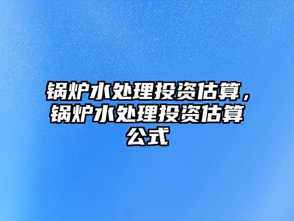 鍋爐水處理投資估算，鍋爐水處理投資估算公式