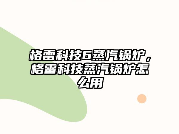 格雷科技6蒸汽鍋爐，格雷科技蒸汽鍋爐怎么用