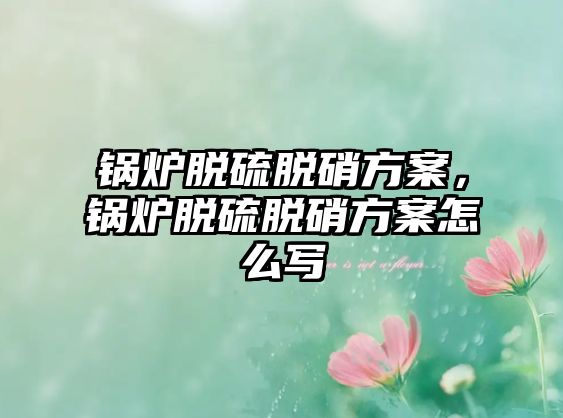 鍋爐脫硫脫硝方案，鍋爐脫硫脫硝方案怎么寫