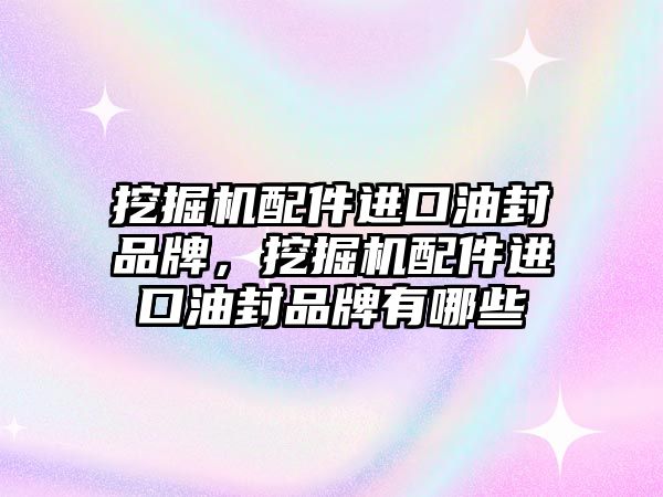 挖掘機配件進口油封品牌，挖掘機配件進口油封品牌有哪些