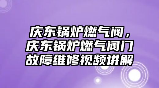 慶東鍋爐燃?xì)忾y，慶東鍋爐燃?xì)忾y門故障維修視頻講解