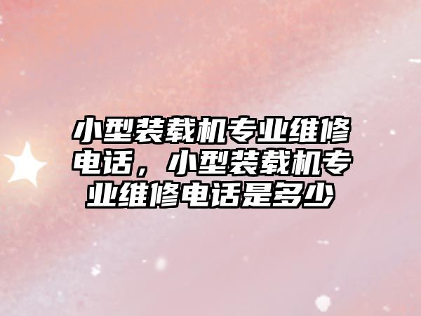 小型裝載機專業(yè)維修電話，小型裝載機專業(yè)維修電話是多少