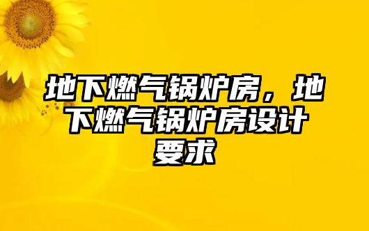 地下燃氣鍋爐房，地下燃氣鍋爐房設(shè)計要求