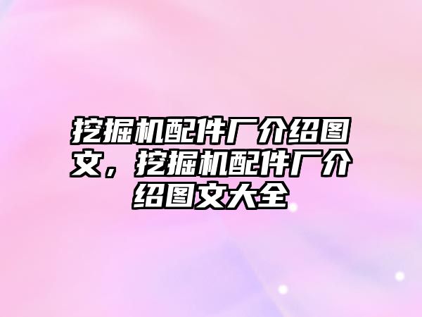 挖掘機配件廠介紹圖文，挖掘機配件廠介紹圖文大全